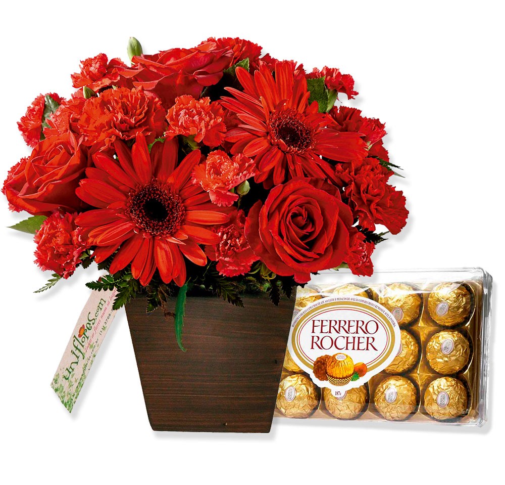 Arranjo Amor Perfeito com Bombons Finos