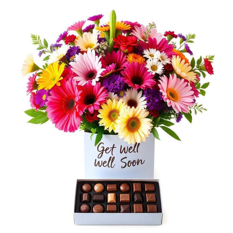 Combo Melhoras: Flores + Chocolates