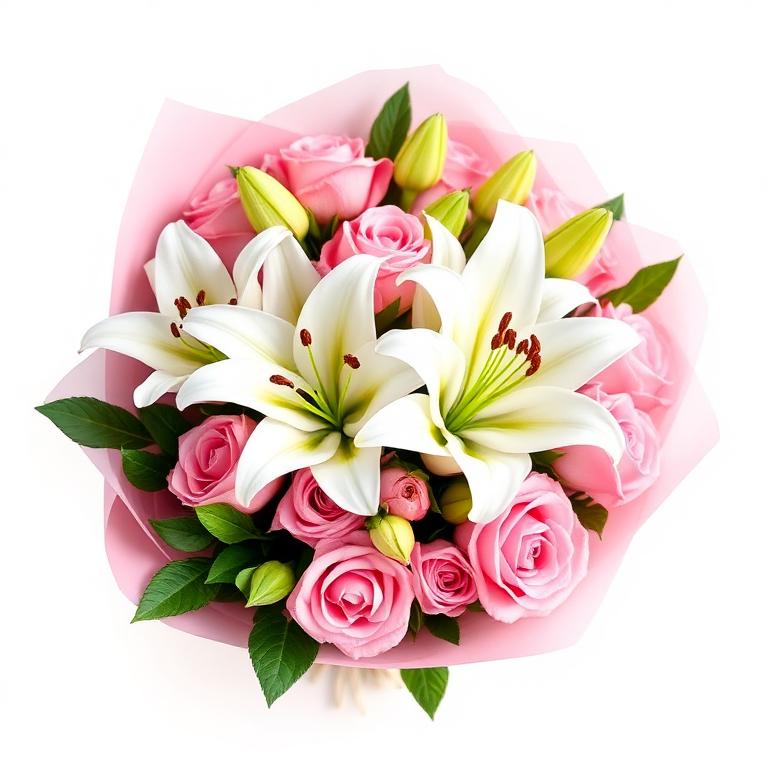 Buquê de Lírios e Rosas