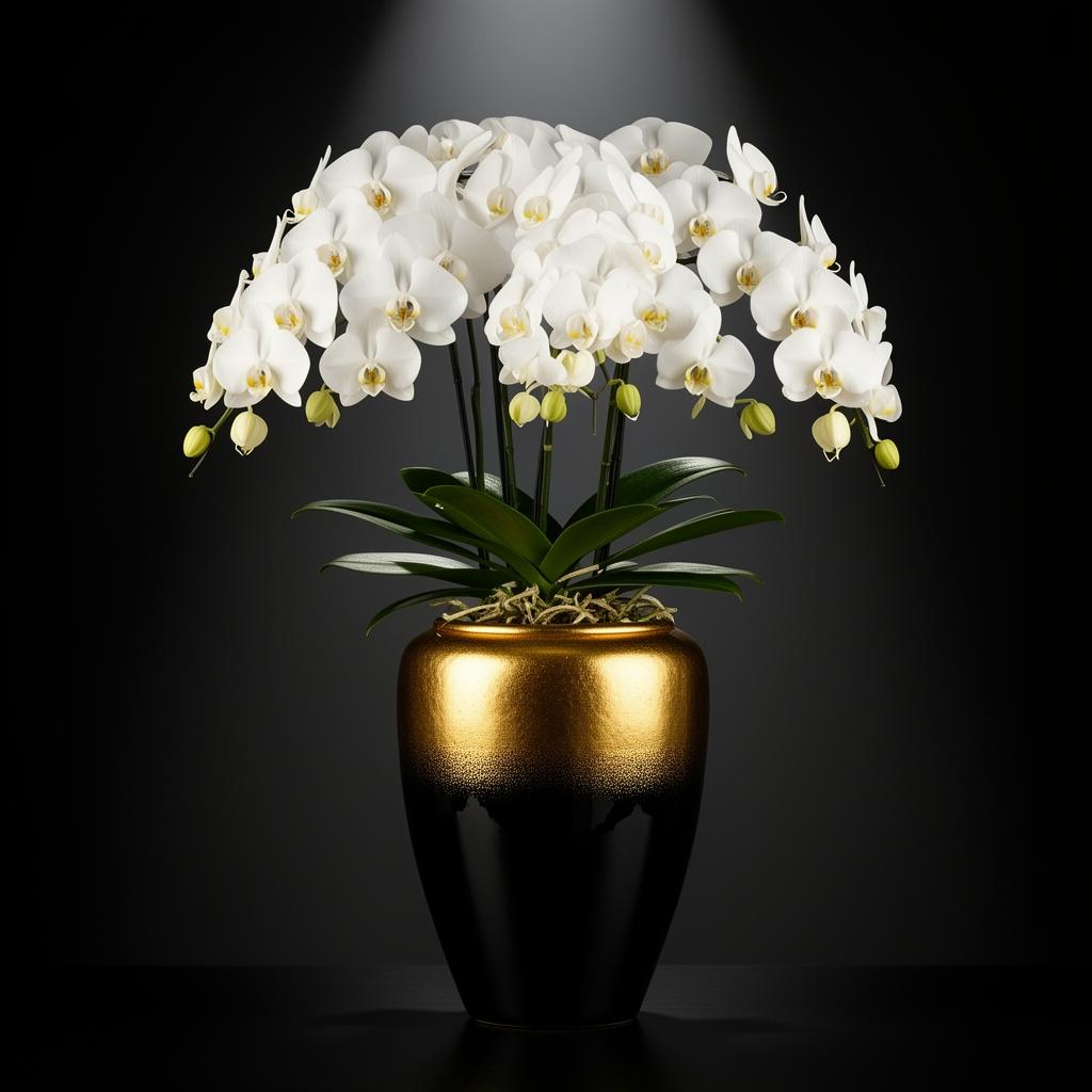 Fundo preto, spotlight central