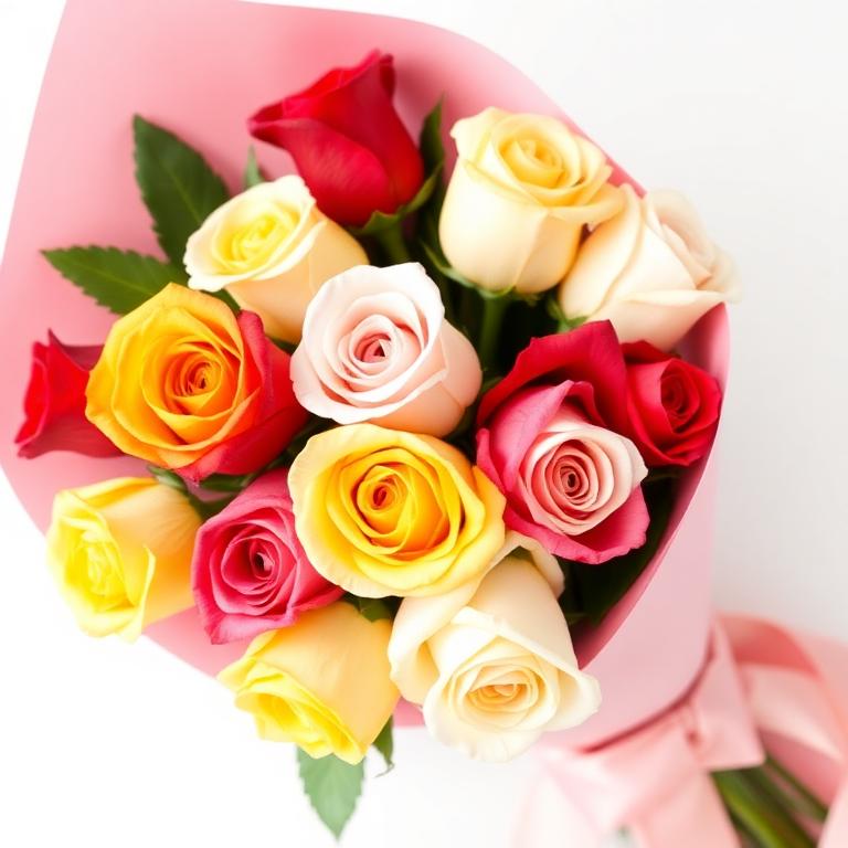 Buquê de Rosas Coloridas Sortidas